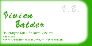 vivien balder business card